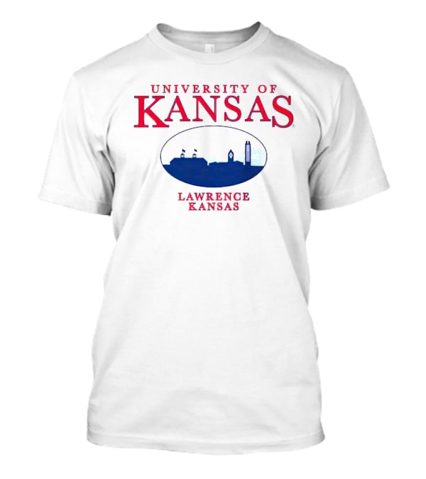 University Of Kansas Lawrence Skyline Kansas T-Shirt