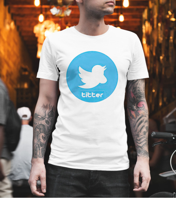 Titter Parody Blue Circle Tit Bird T-Shirt Titter Parody Blue Circle Tit Bird T-Shirt