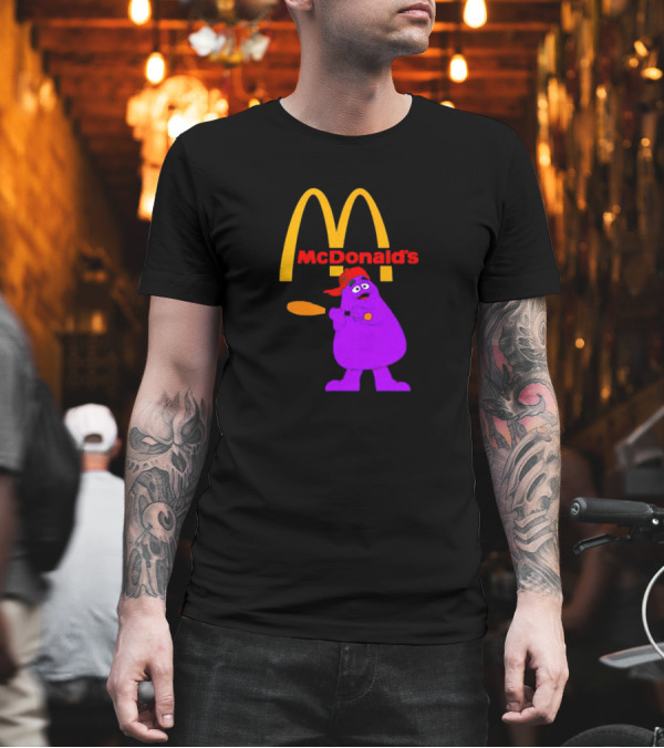 Grimace Baseball Bat McDonald's T-Shirt Grimace Baseball Bat McDonald's T-Shirt