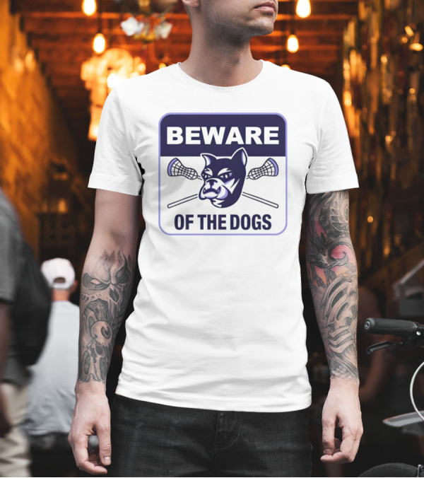 Waterdogs Lacrosse Club Beware of the Dogs Iconic Logo with Lacrosse Sticks T-Shirt Waterdogs Lacrosse Club Beware of the Dogs Iconic Logo with Lacrosse Sticks T-Shirt