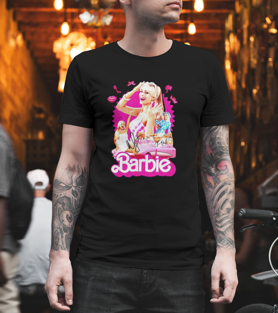 Barbie Collage with Signatures and Characters T-Shirt