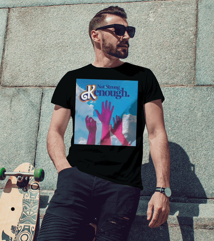 Not Strong Kenough Raising Hands Sky Clouds T-Shirt