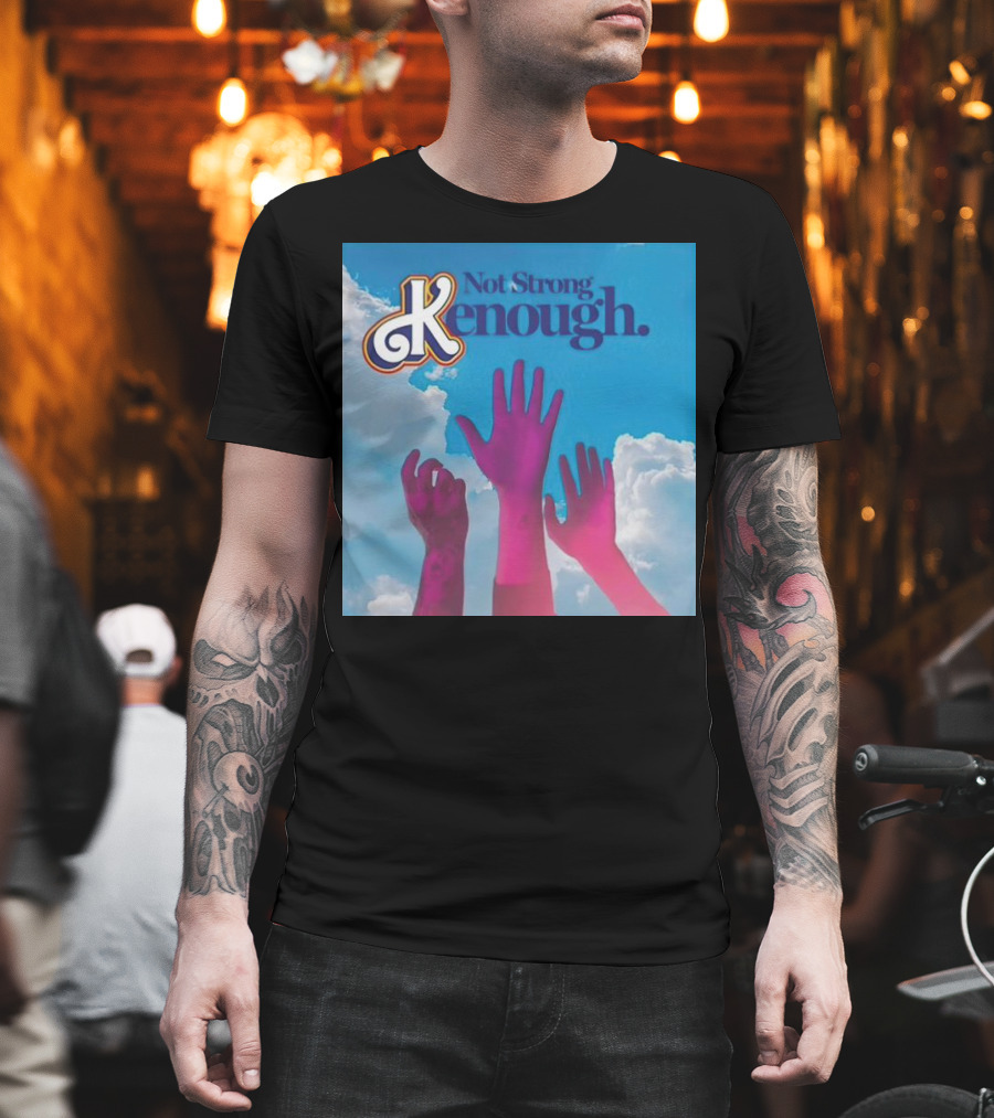 Not Strong Kenough Raising Hands Sky Clouds T-Shirt
