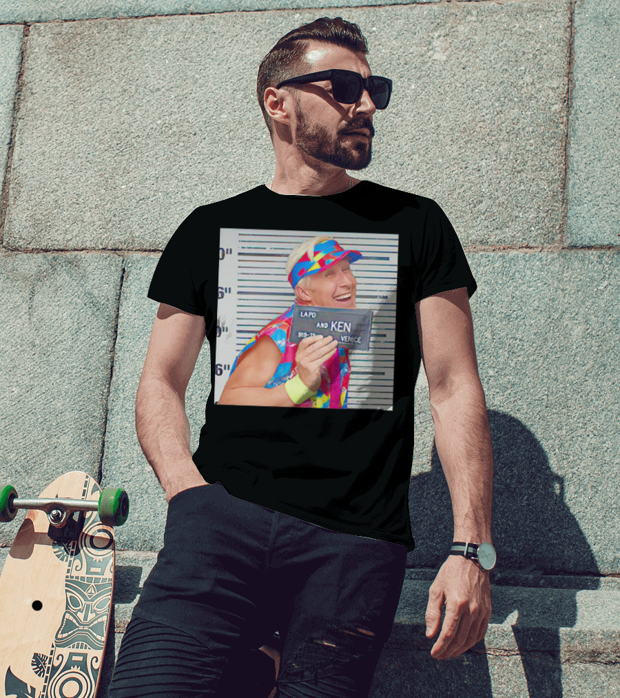 LAPD Ken Venice Mugshot Ryan Gosling Barbie T-Shirt