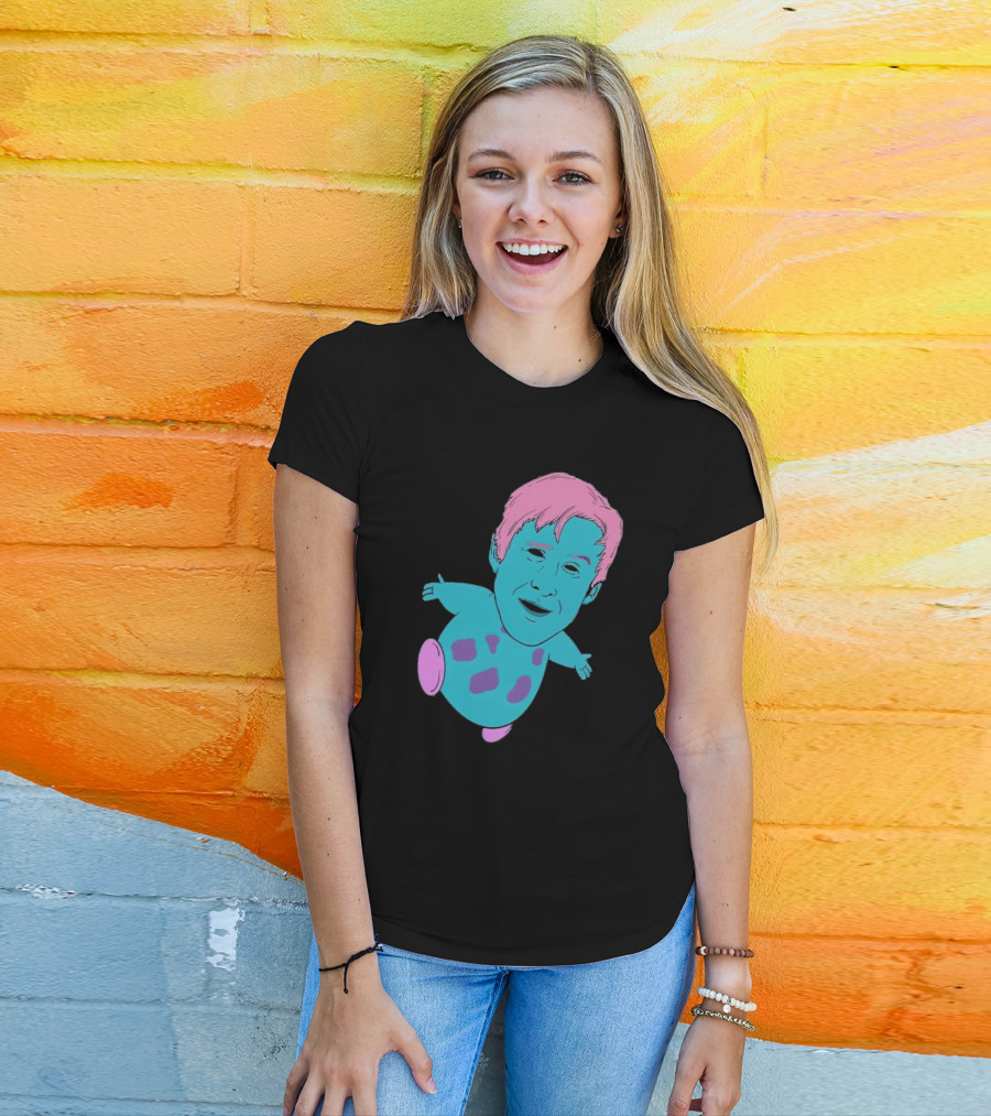 Ryan X Bibble Pink And Blue Character Fusion T-Shirt