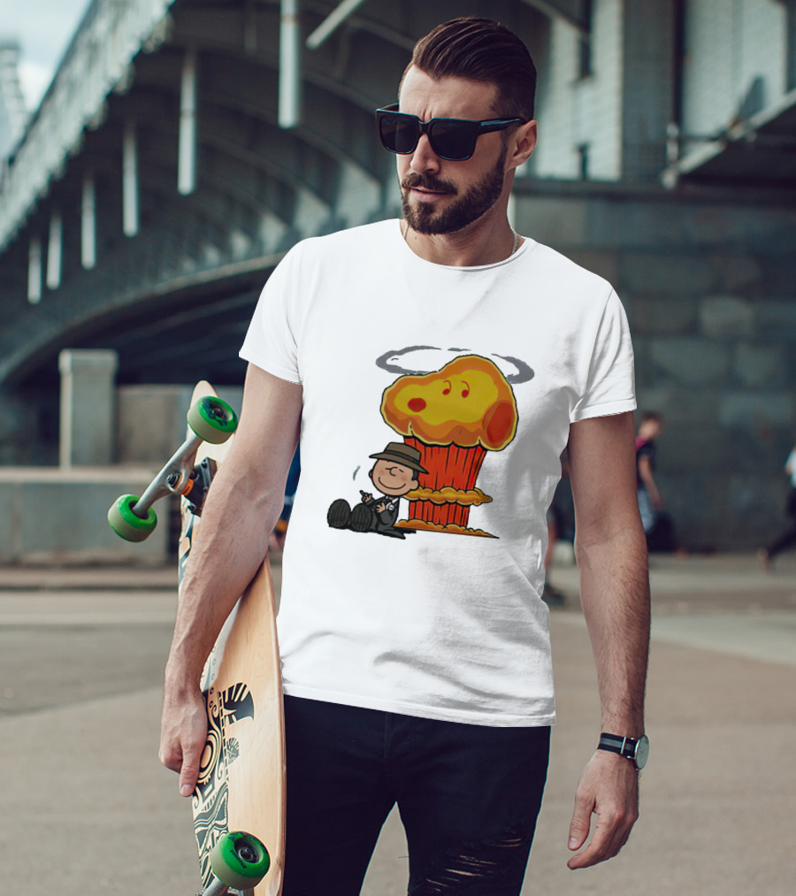 Oppeanutheimer Snoopy Explosion With Charlie Brown Smoking T-Shirt