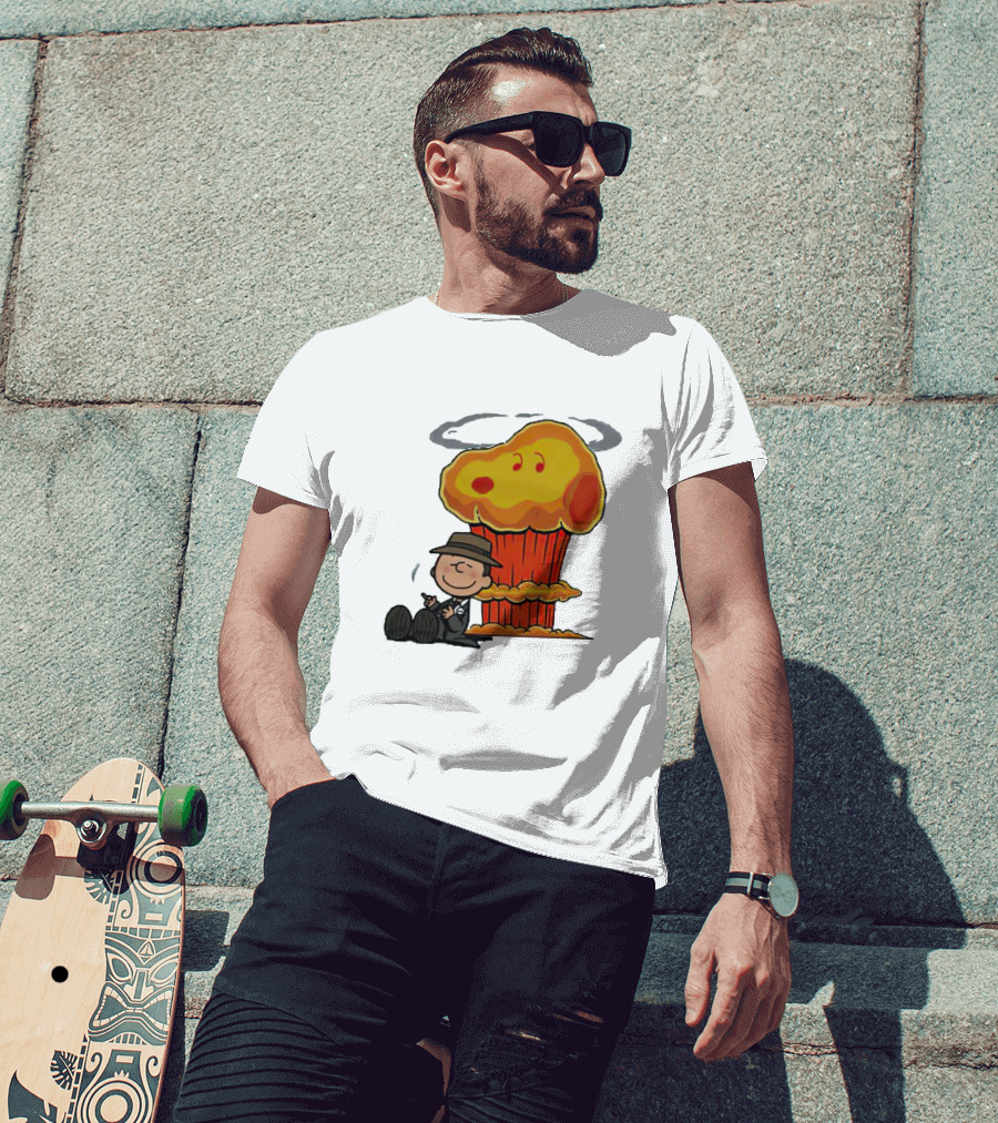 Oppeanutheimer Snoopy Explosion With Charlie Brown Smoking T-Shirt