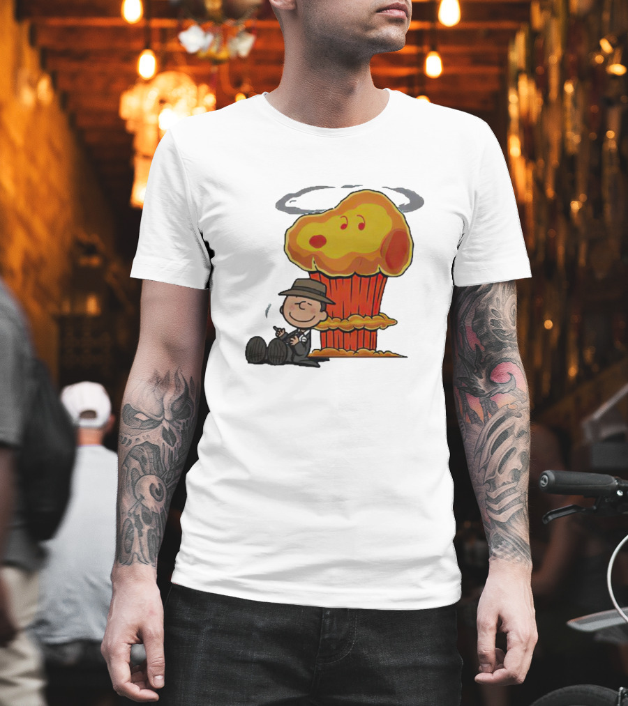 Oppeanutheimer Snoopy Explosion with Charlie Brown Smoking T-Shirt