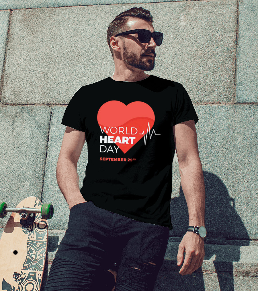 World Heart Day September 29th Heartbeat T-Shirt