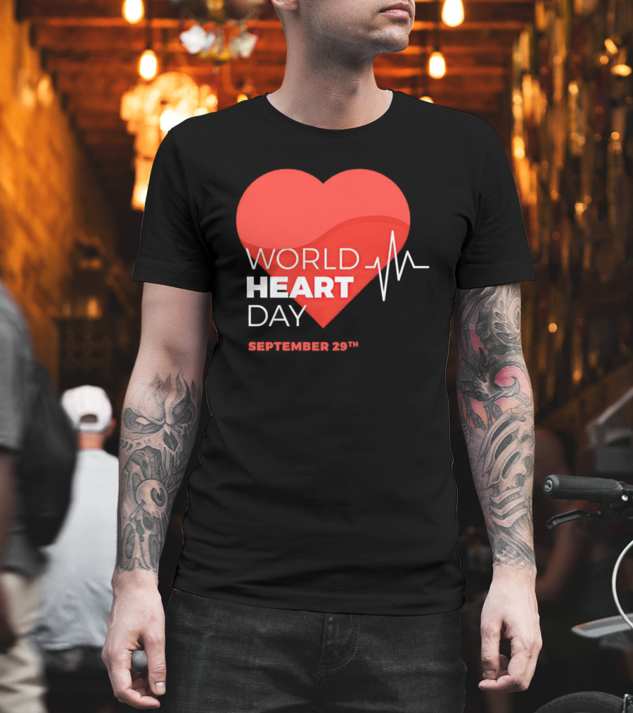 World Heart Day September 29th Heartbeat T-Shirt