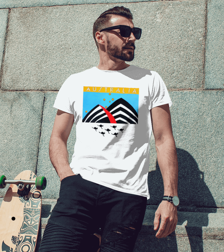 Australia Sydney Opera House Kangaroo Vintage T-Shirt