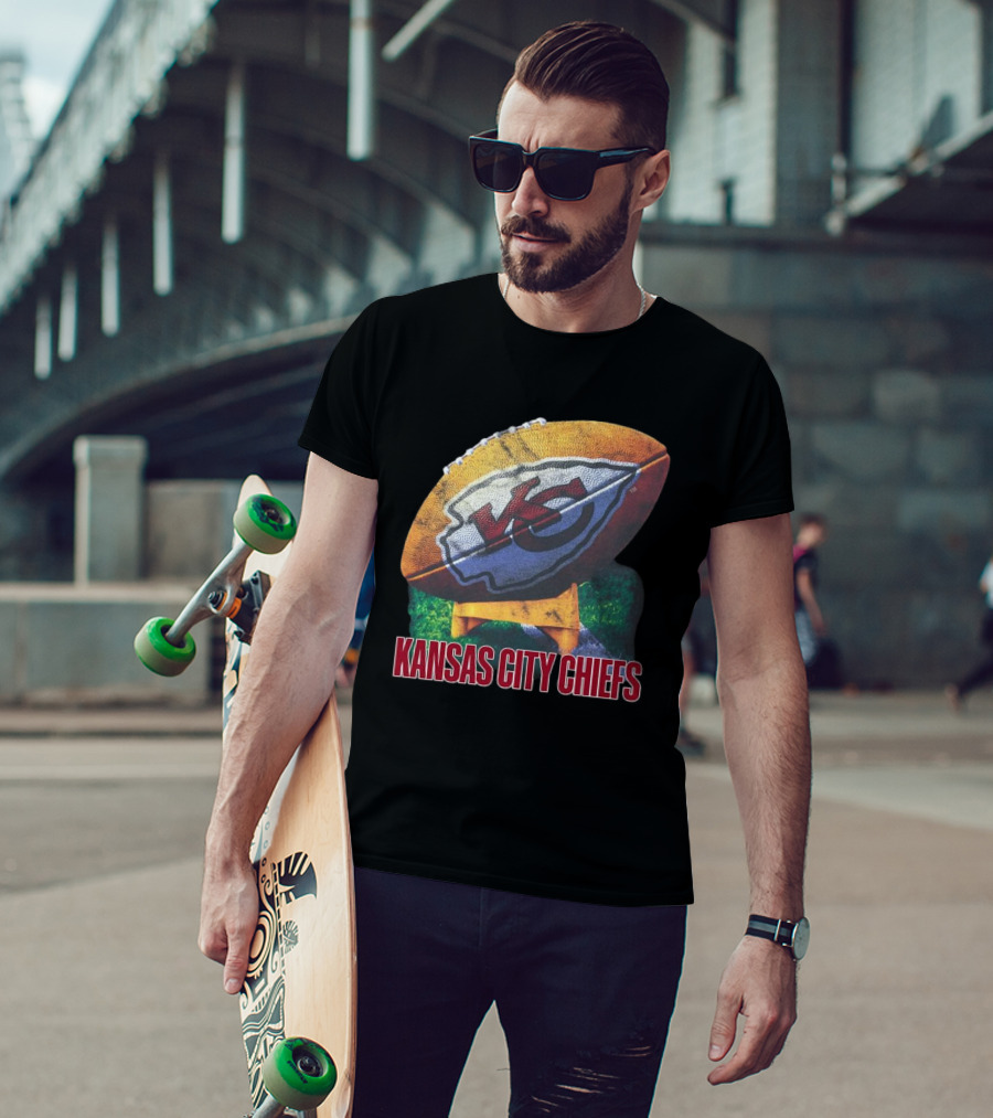 Kansas City Chiefs Vintage Rugby Ball T-Shirt