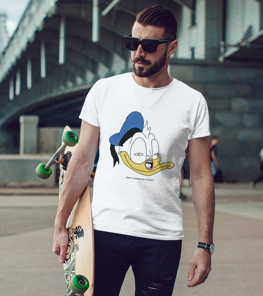Donna Duck Chris Simpsons Artist Character Blue Hat T-Shirt