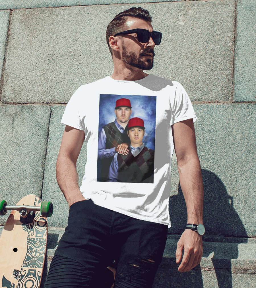 Los Angeles Angels Shohei Ohtani And Mike Trout Baseball Step Brothers Movie T-Shirt