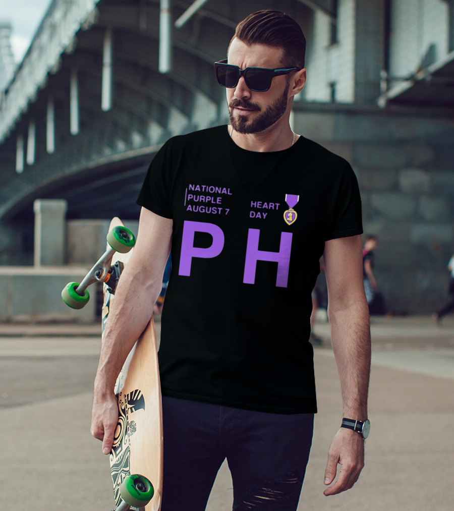 National Purple Heart Day August 7 PH T-Shirt