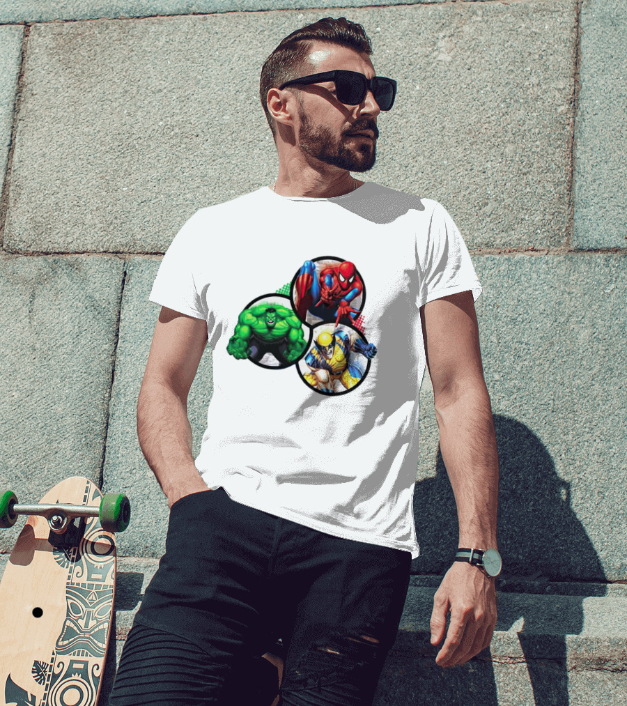 Marvel's Trinity Hulk Spider-Man Wolverine T-Shirt