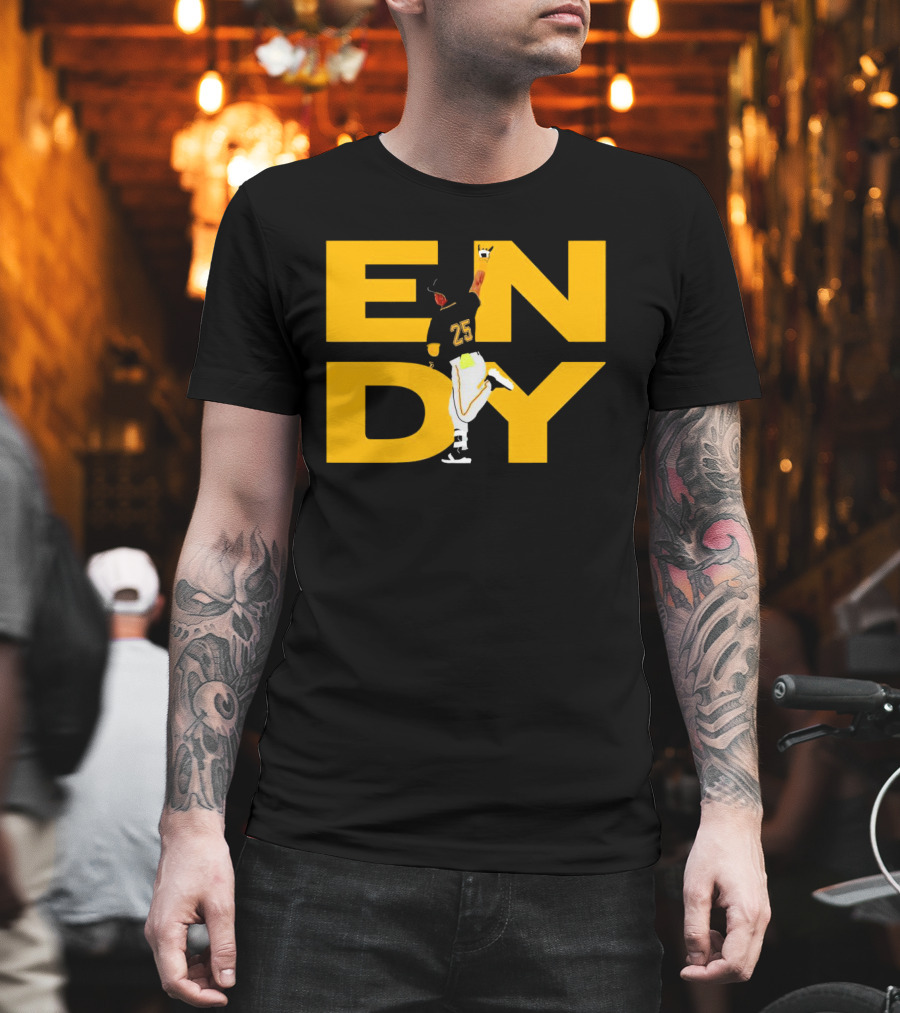 Pirates Endy Rodriguez 25 Celebration Run T-Shirt