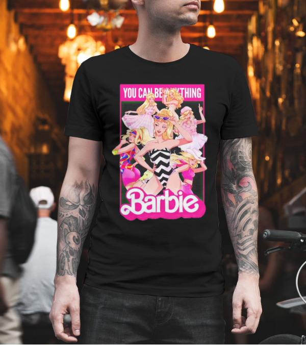 You Can Be Anything Barbie Retro Fashion Montage T-Shirt You Can Be Anything Barbie Retro Fashion Montage T-Shirt