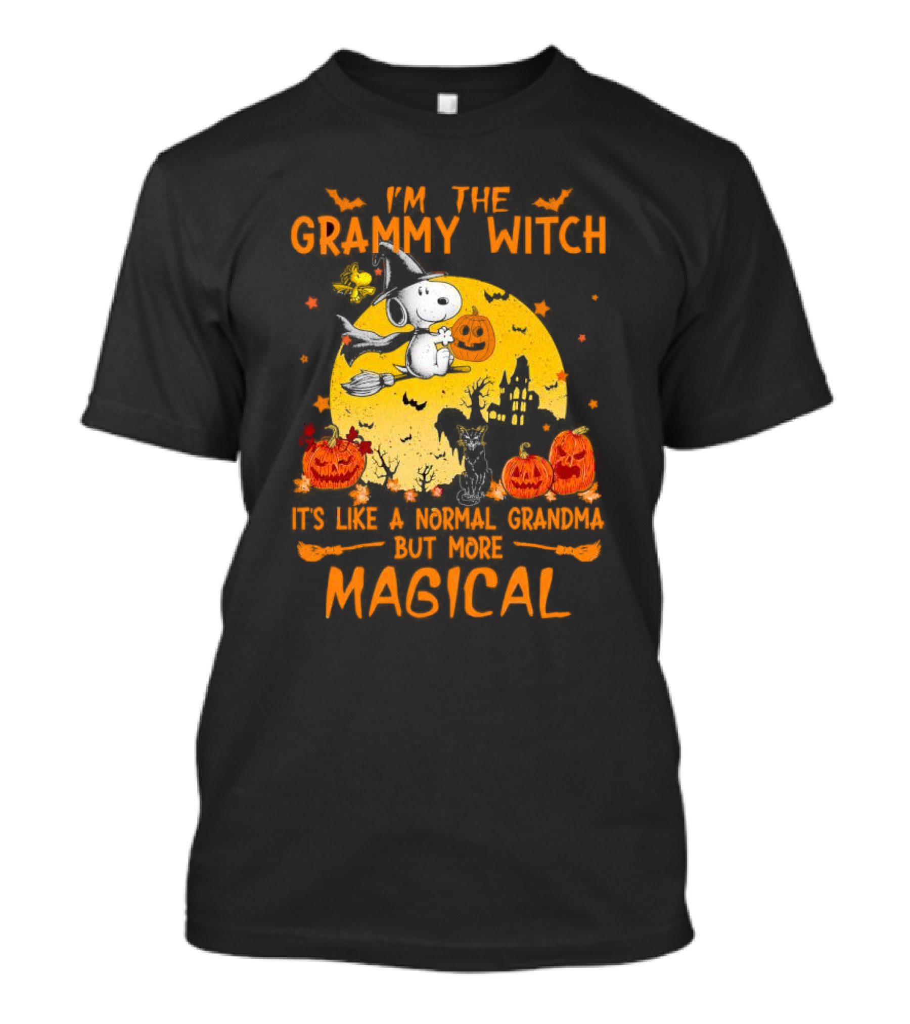Snoopy I'm The Grammy Witch Halloween Normal Grandma But More Magical T-Shirt