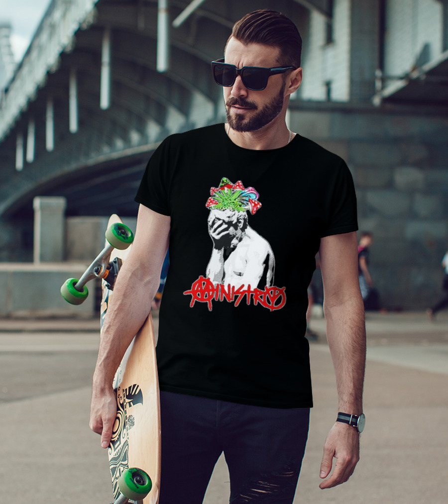 Ministry Anarchy Statue Psychedelic Mushrooms T-Shirt