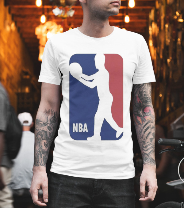 Omar the Referee NBA Logo Silhouette Holding Ball T-Shirt Omar the Referee NBA Logo Silhouette Holding Ball T-Shirt