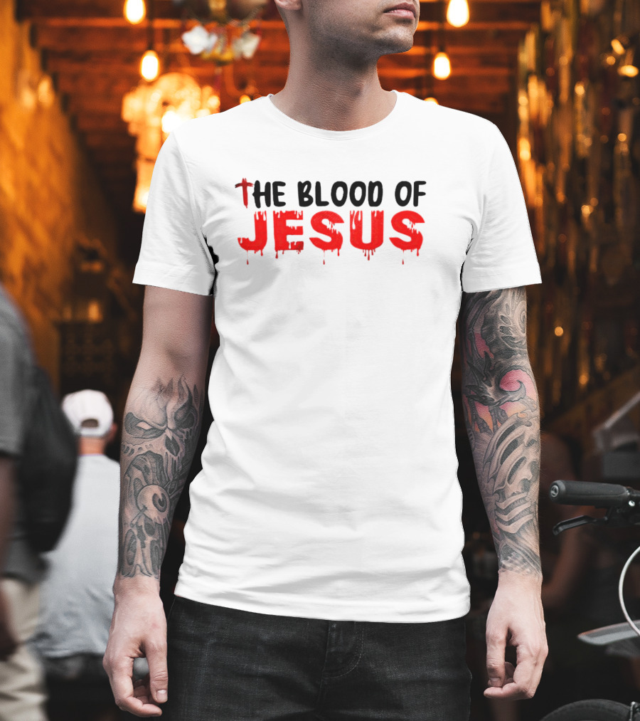 The Blood of Jesus Dripping Effect Red T-Shirt