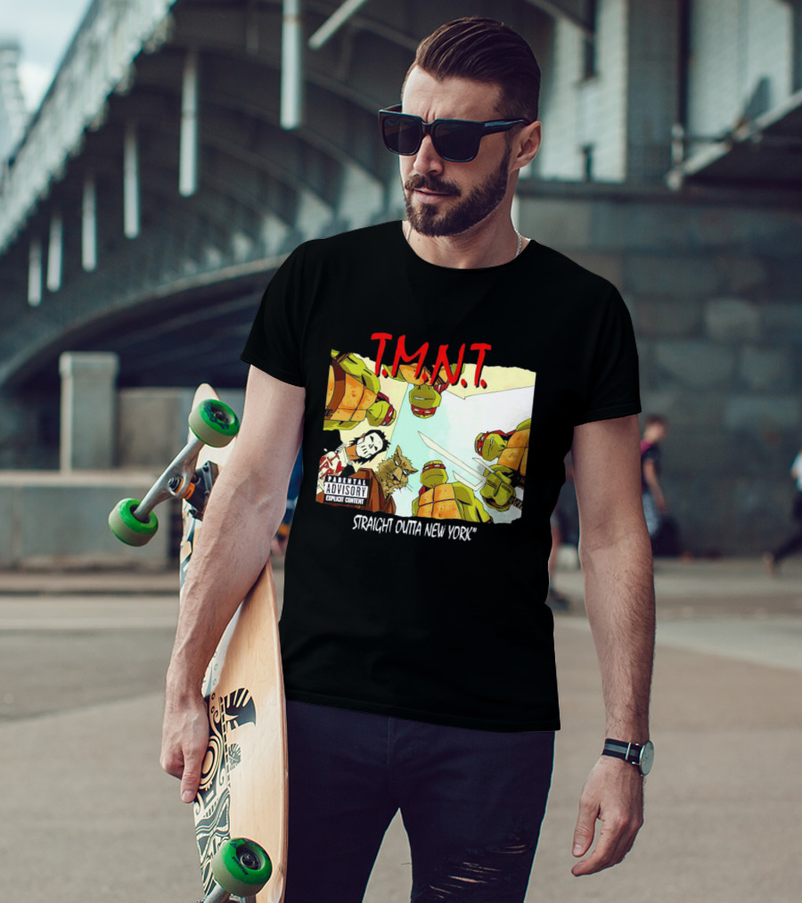TMNT Parental Advisory Explicit Content Straight Outta New York T-Shirt