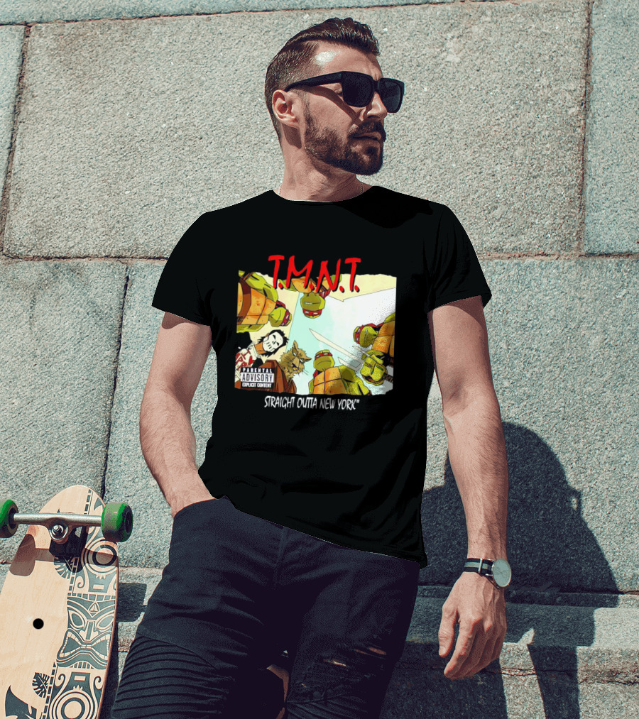 TMNT Parental Advisory Explicit Content Straight Outta New York T-Shirt