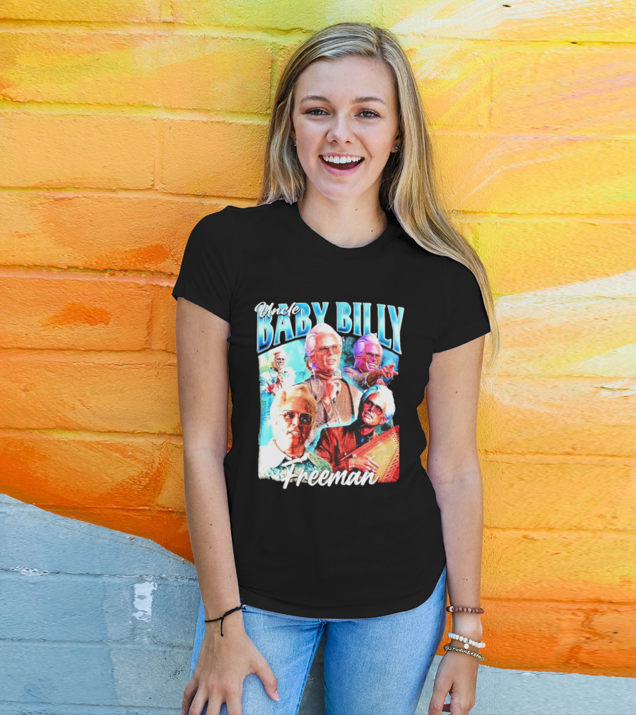 Uncle Baby Billy Freeman Vintage Retro Style Multicolor Collage T-Shirt