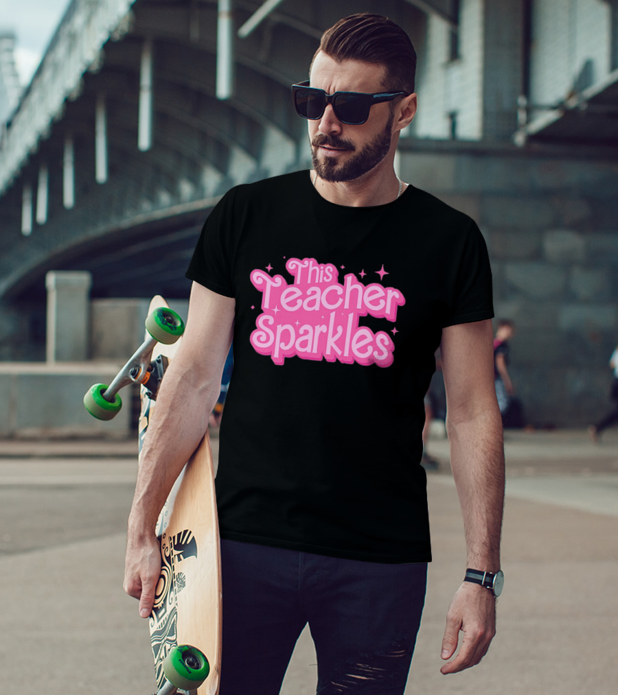 Barbie This Teacher Sparkles Pink T-Shirt