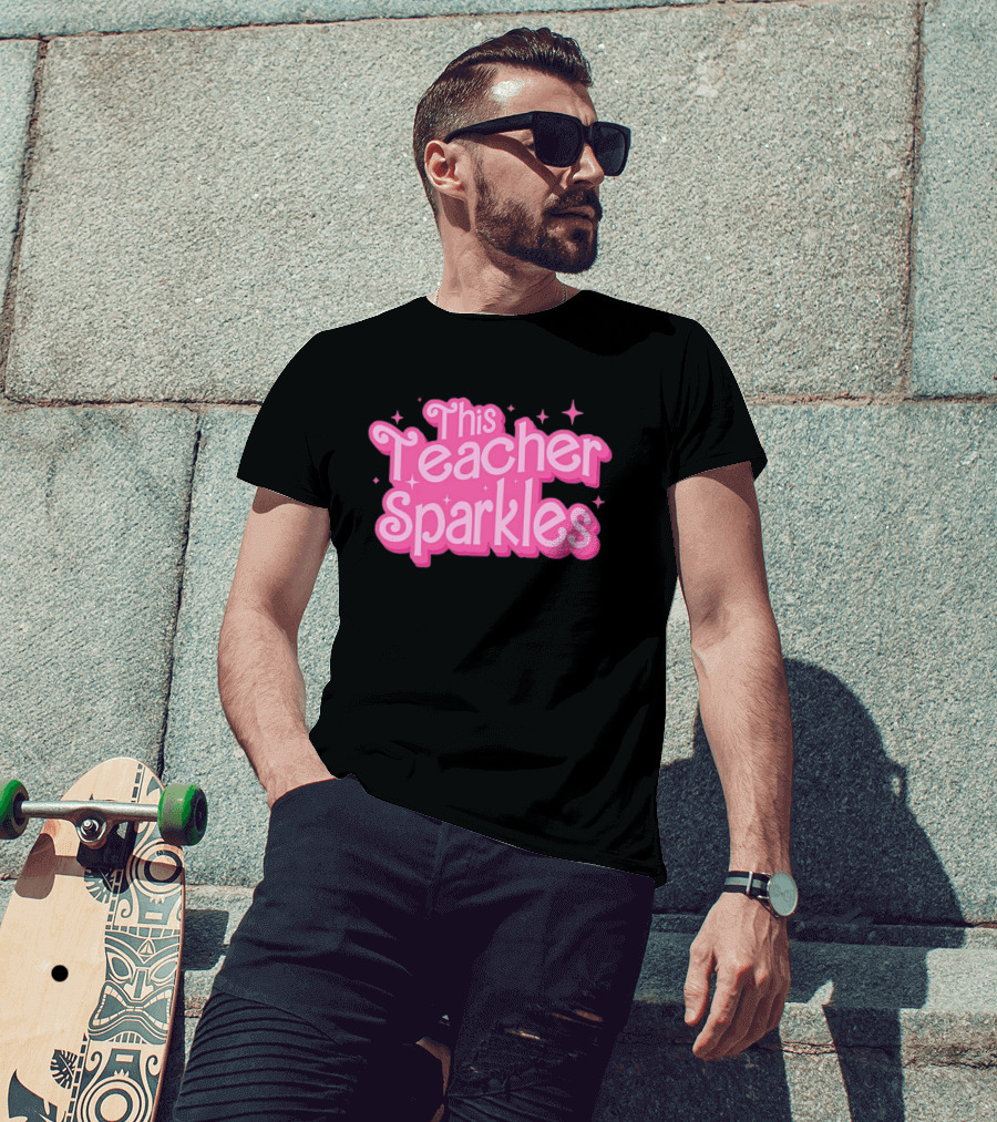 Barbie This Teacher Sparkles Pink T-Shirt