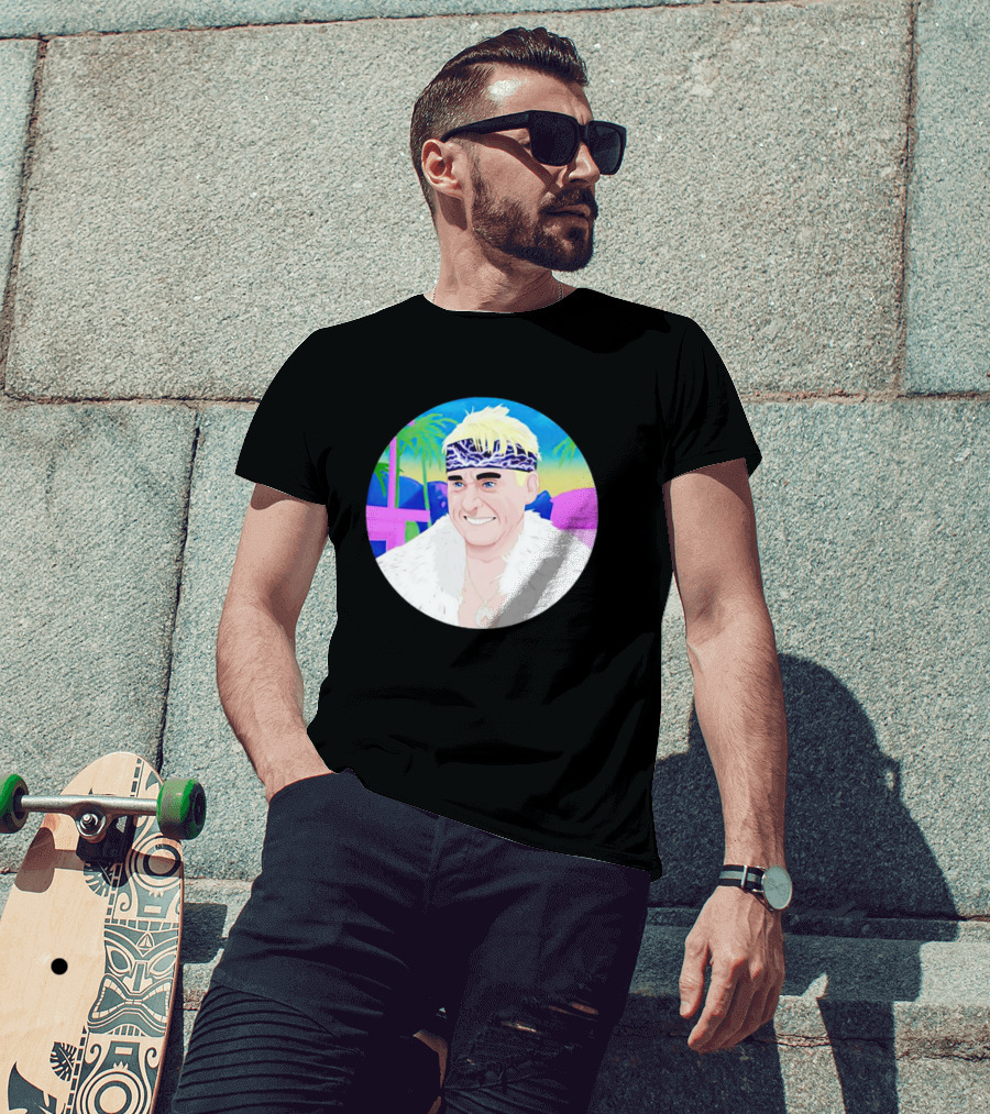 Ken The Patriarchy Is Not Horses Retro Pop Art Style With Blonde Hair And Headband T-Shirt