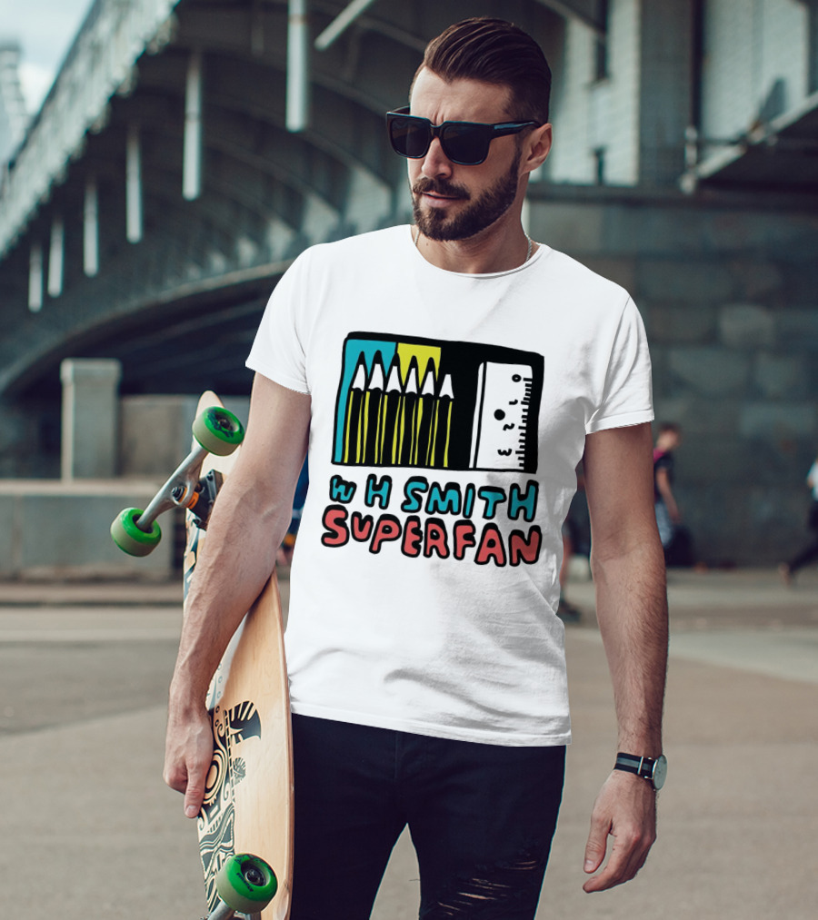 W H Smith Super Fan Pencil And Ruler T-Shirt