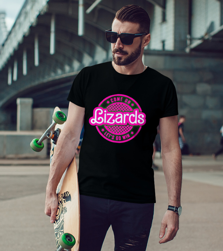 Come On Lizards Let's Go Win Retro Pop Aesthetic T-Shirt
