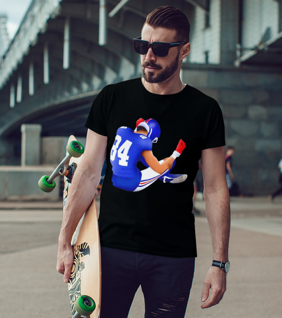 Jomboymedia Route Runner 84 Football Player Sitting T-Shirt