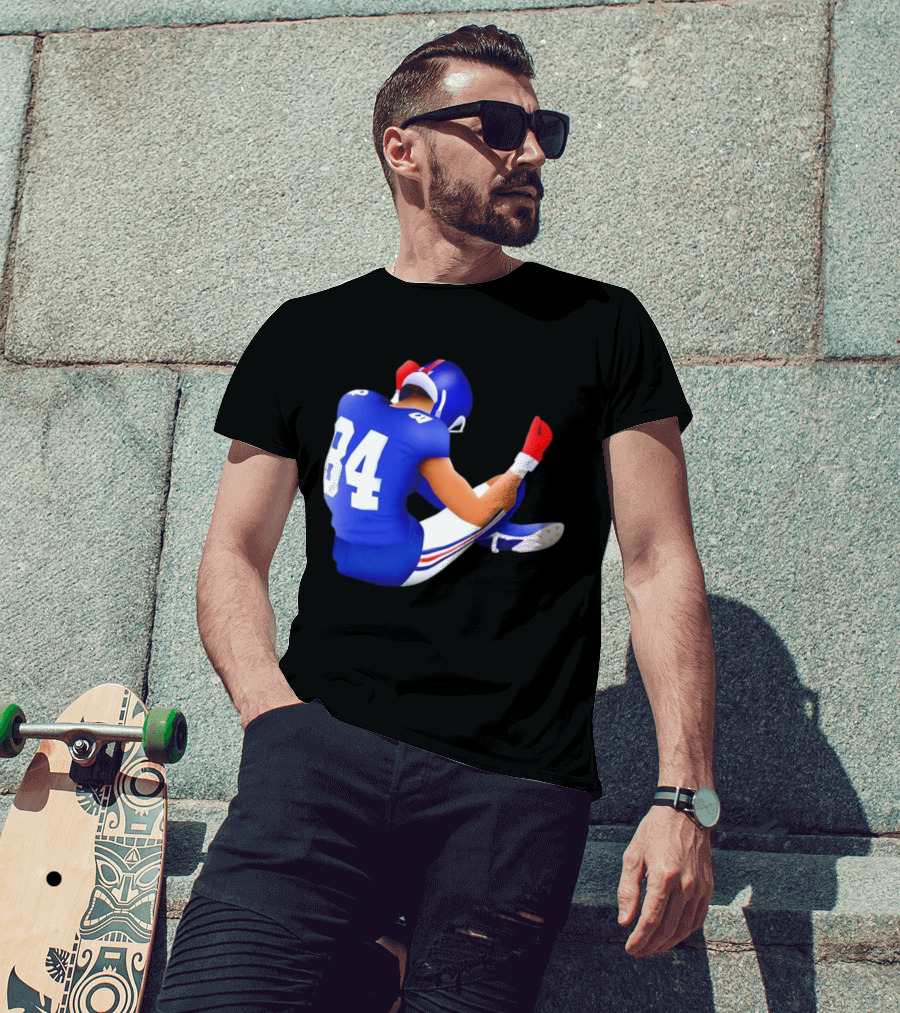 Jomboymedia Route Runner 84 Football Player Sitting T-Shirt