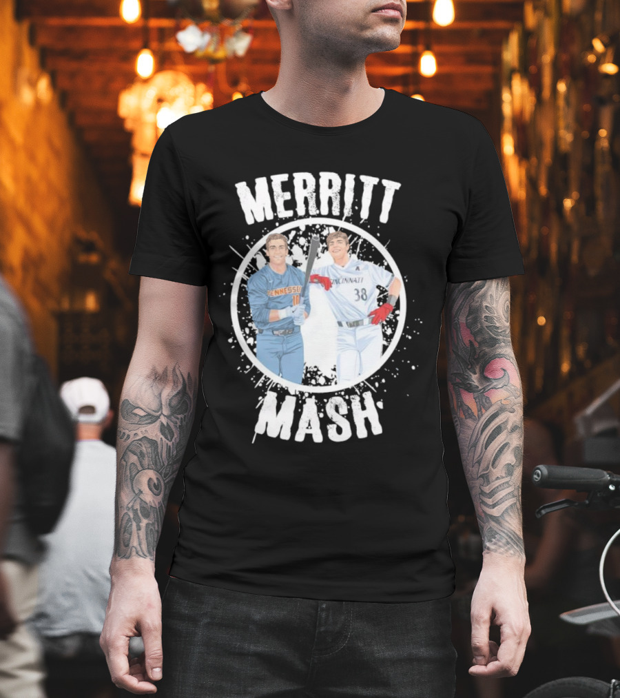 Merritt Mash Tennessee Cincinnati Baseball Duo T-Shirt