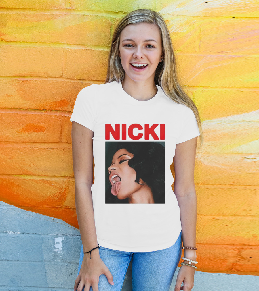Nicki Sticking Out Tongue Image T-Shirt