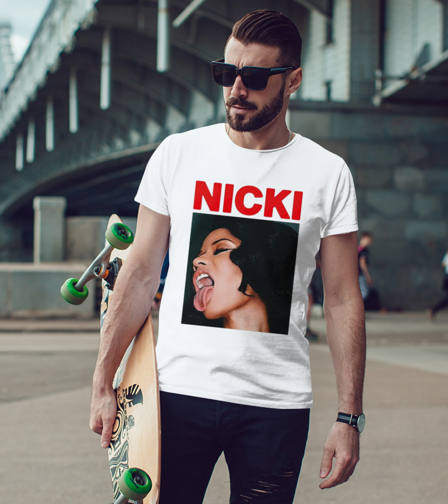 Nicki Sticking Out Tongue Image T-Shirt