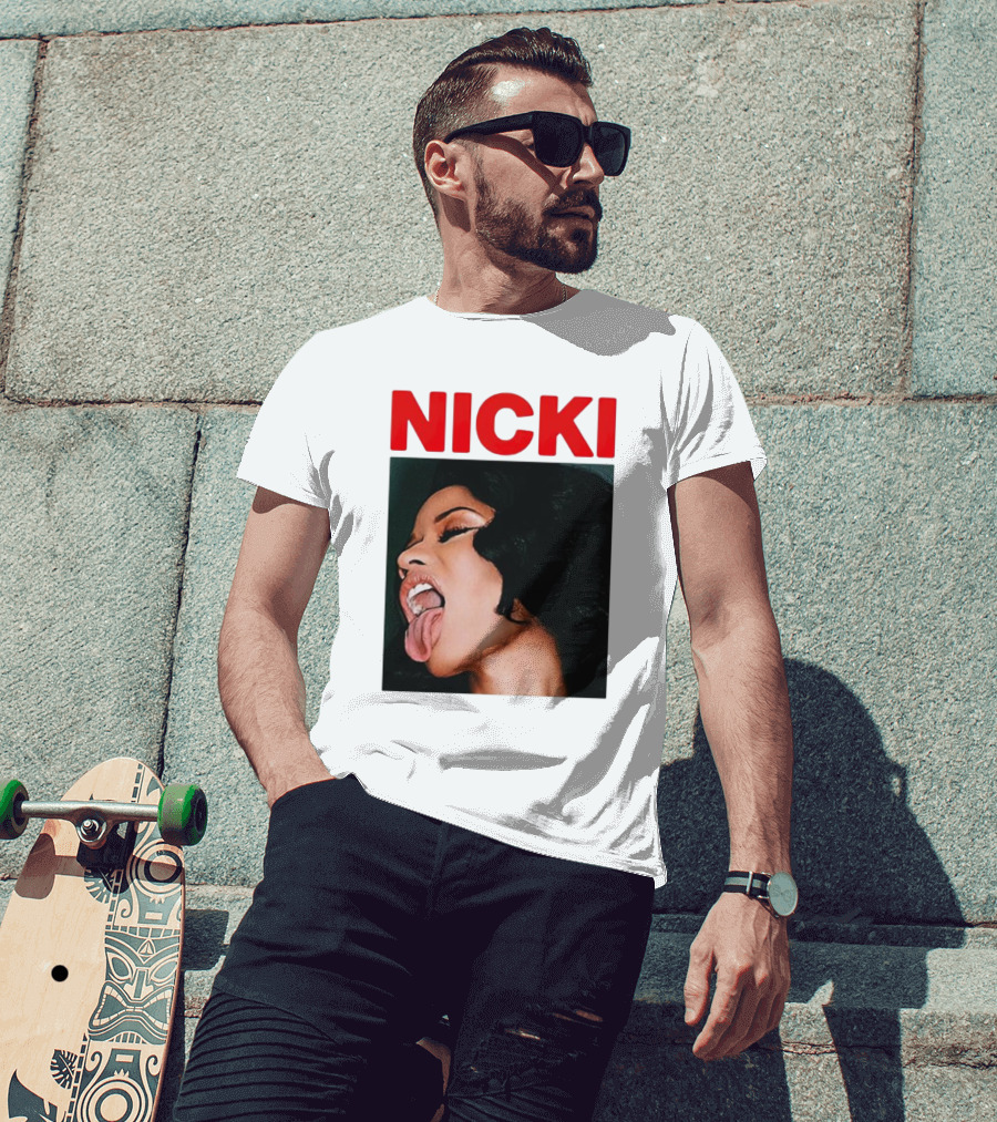 Nicki Sticking Out Tongue Image T-Shirt