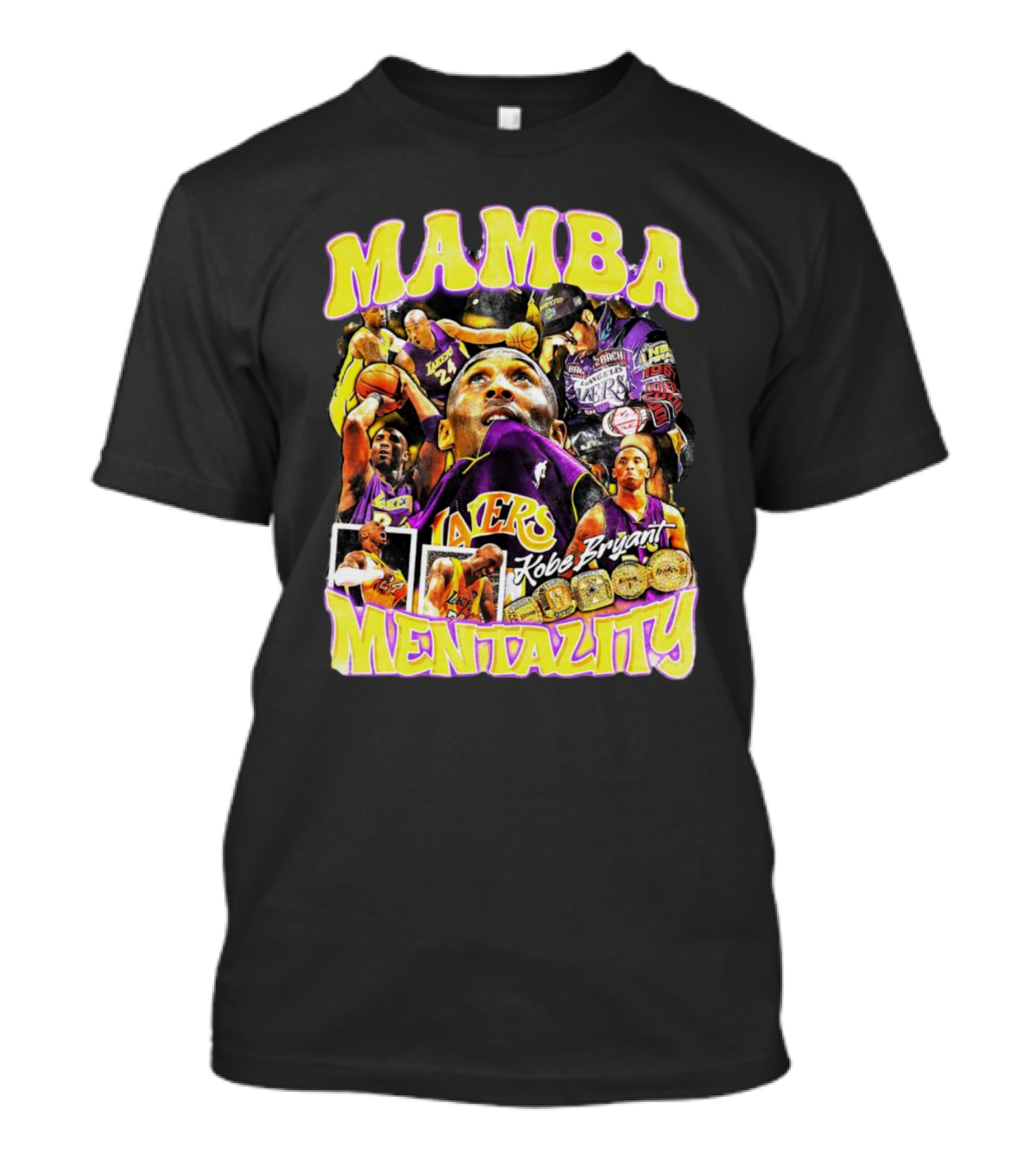 Mamba Mentality Lakers Kobe Bryant Rings Basketball Legend T-Shirt