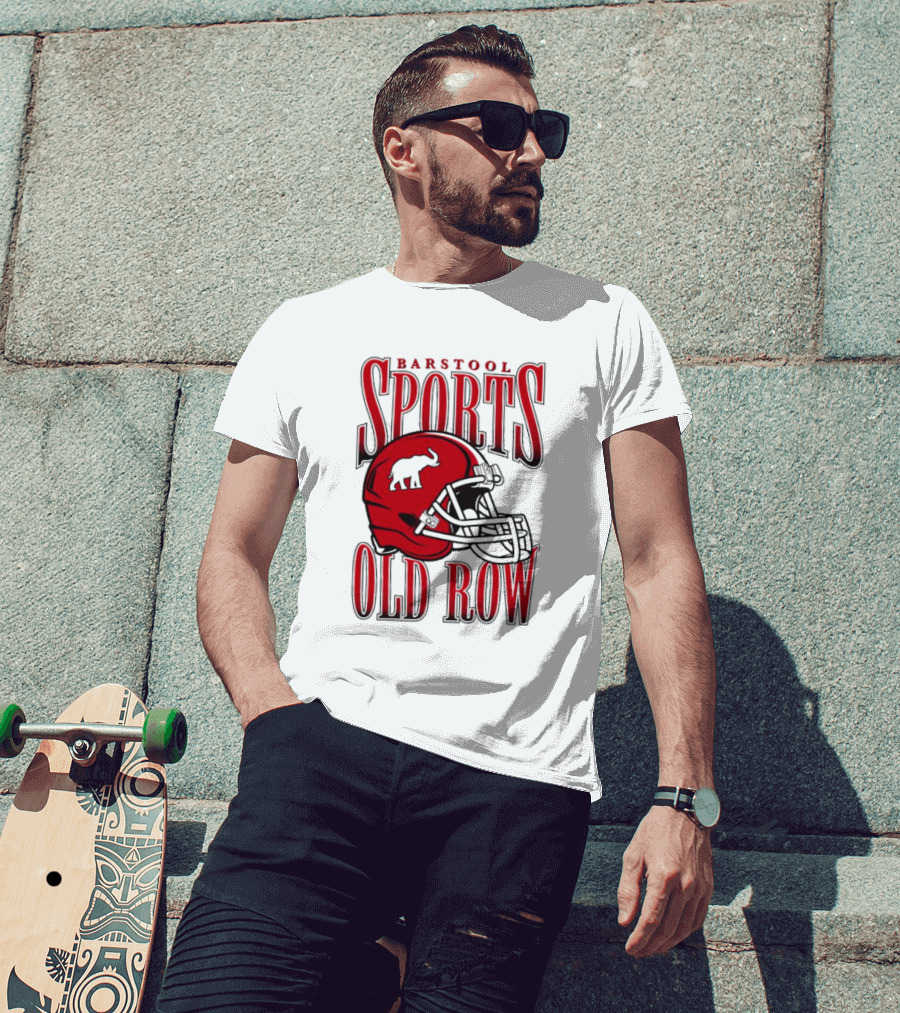 Old Row Elephant Football Helmet T-Shirt
