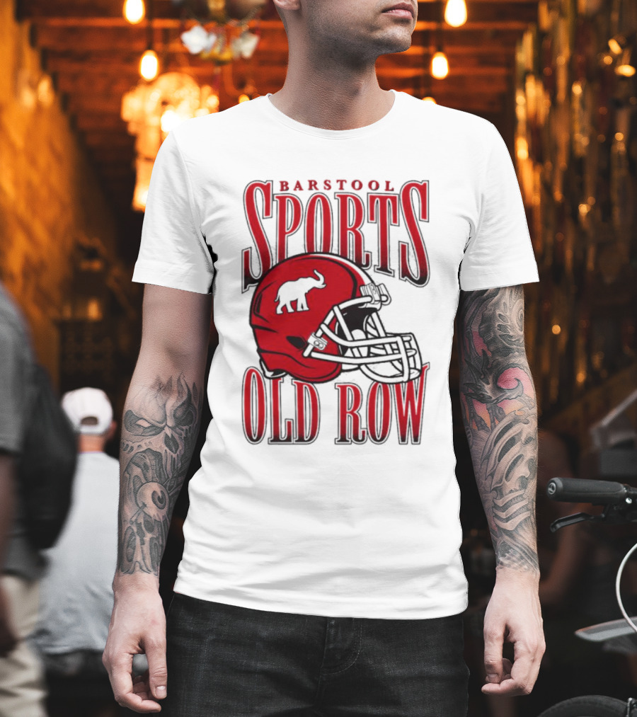 Old Row Elephant Football Helmet T-Shirt
