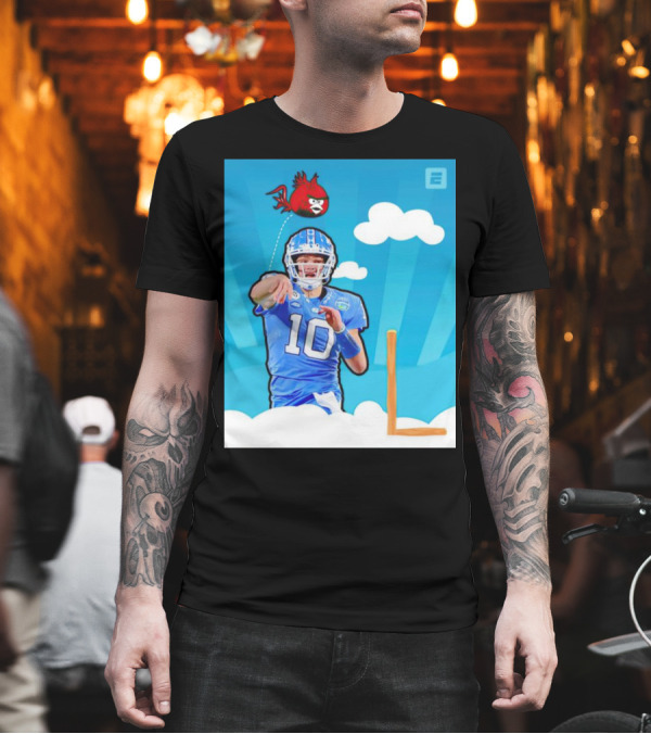 Tar Heels Drake Maye Angry Birds Quarterback Cloud Sky T-Shirt Tar Heels Drake Maye Angry Birds Quarterback Cloud Sky T-Shirt