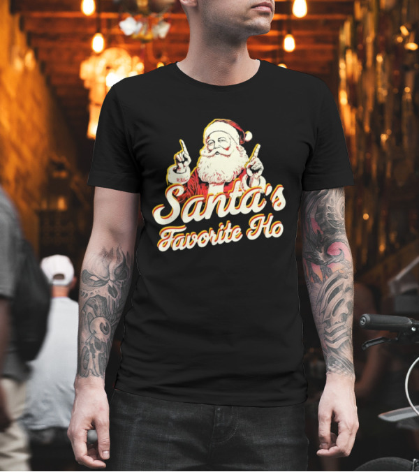 Santa’s Favorite Ho Santa Claus Retro T-Shirt Santa’s Favorite Ho Santa Claus Retro T-Shirt