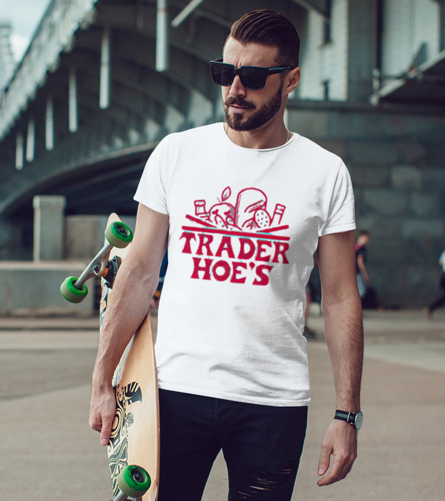 Trader Hoe’s Logo With Red Sketch Apparent Iconography T-Shirt