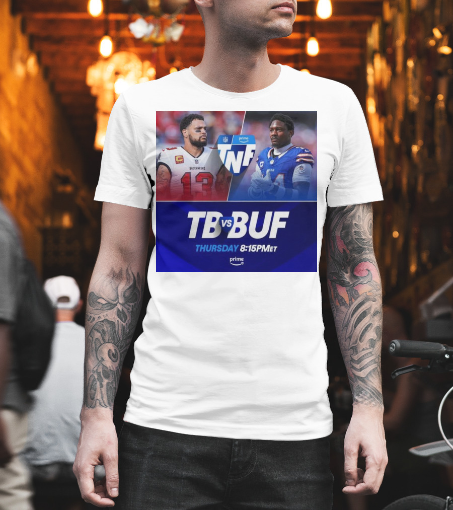 Mike Evans Tampa Bay Vs Stefon Diggs Buffalo Bills TNF Thursday Prime 8:15PM ET T-Shirt