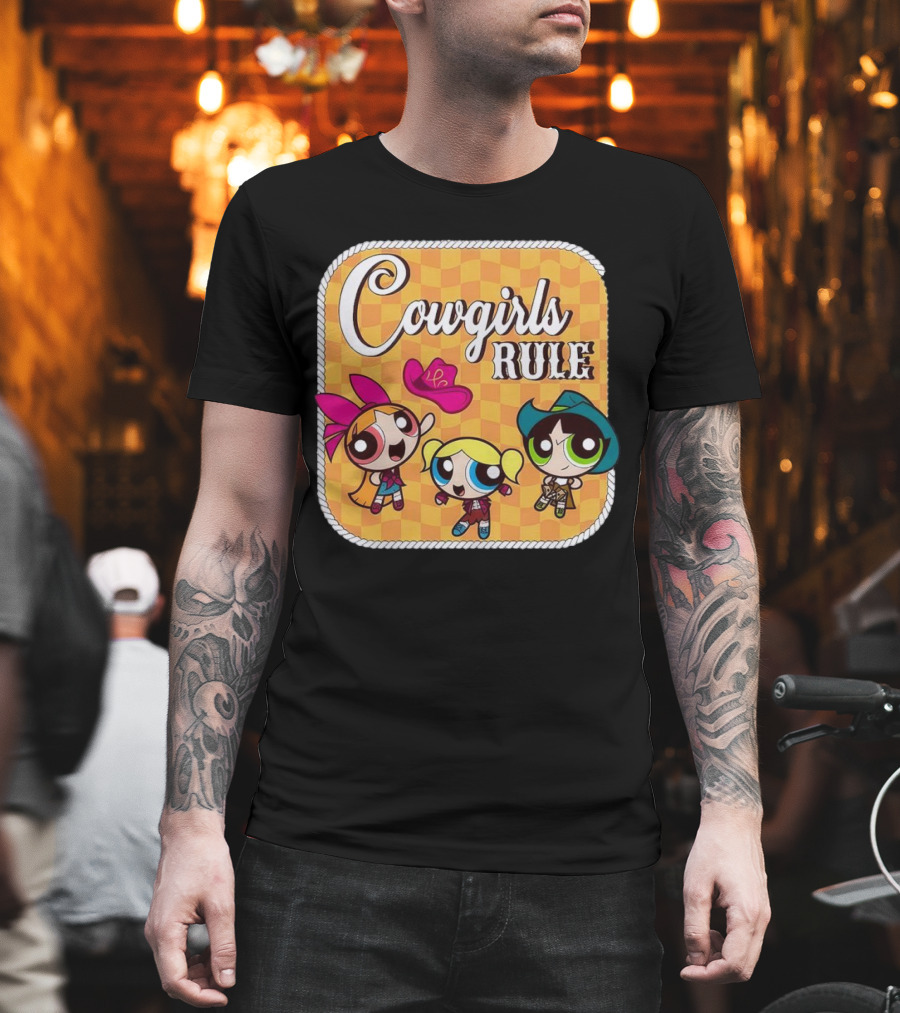 Cowgirls Rule Powerpuff Girls Western T-Shirt
