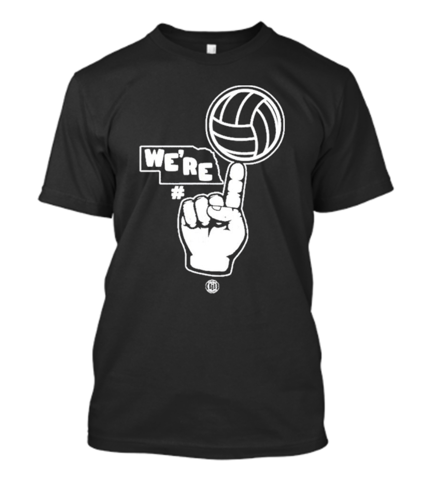 We're Number One Volleyball Finger Pointing T-Shirt
