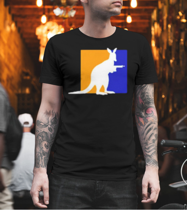 Thunder Down Under Kangaroo with Gun Australia T-Shirt Thunder Down Under Kangaroo with Gun Australia T-Shirt